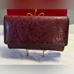 Relic Tri-Fold Snap Wallet Red&Brow.